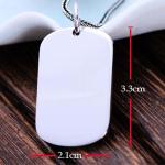 Sterling Silver Dog Tag Necklace Wheat Chain for Women and Men (N052777)