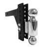 Buy cheap Black Chrome Trailer Spare Parts 7500lbs 7-1/2 " Adjustable Dual Ball Hitch from wholesalers