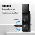 Hotel Magnetic Card Induction Lock Mechanical Key Wooden Smart Door Lock OEM
