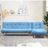 Buy cheap L Shaped Folding Modern Blue Upholstered Sofa Bed High Quality from wholesalers