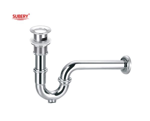 Buy cheap Brass Bottle Trap Overflow Pop Up Wash Basin Drainer Chrome OEM from wholesalers
