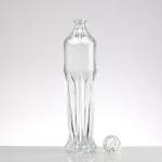 Hot Stamping Fancy Glass Liquor Bottle for Vodka Industrial Beverage Custom