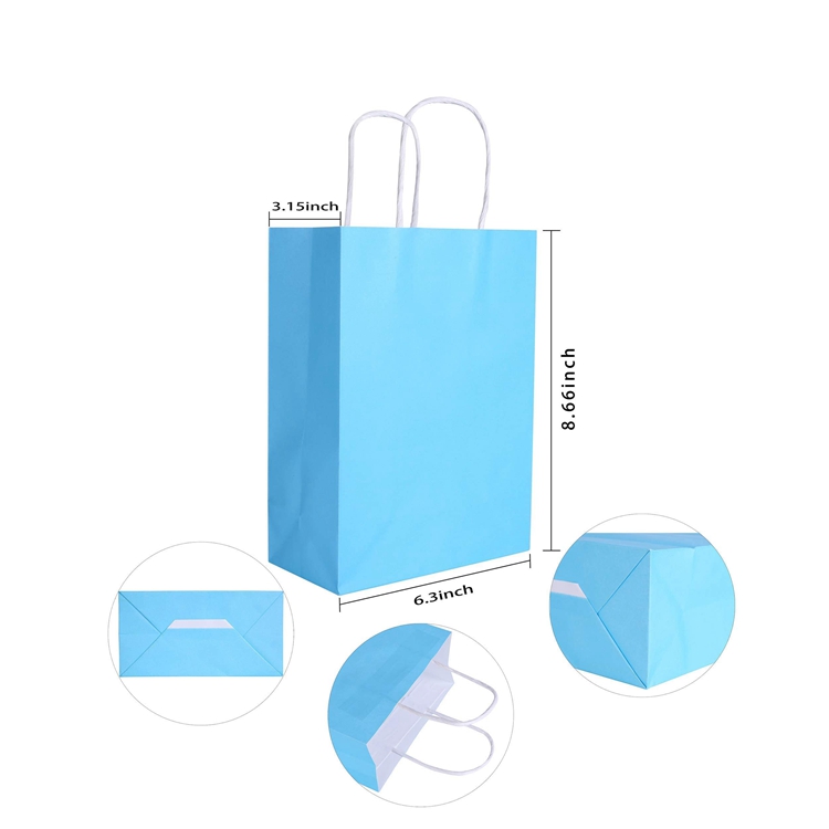 Valentine's Day 2024 Small Gift Shopping Kraft Paper Bags for Jewelry in Custom Color