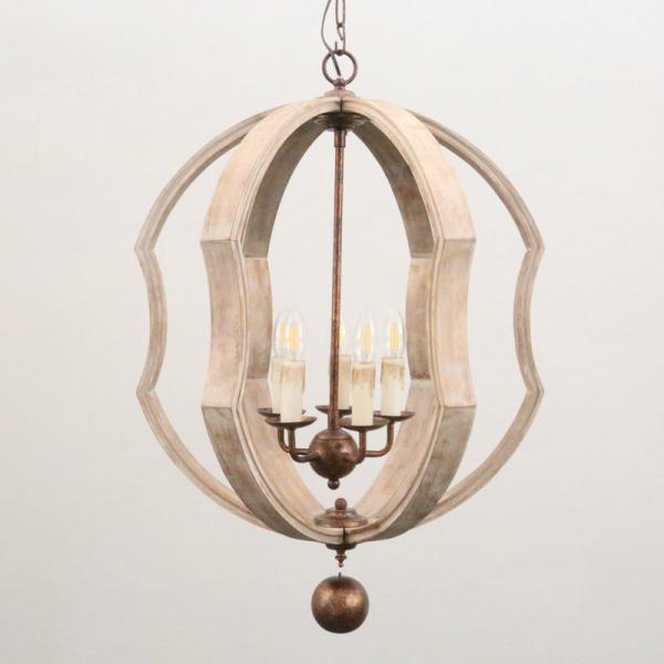 Buy cheap Metal and wood orb chandelier for indoor home lighting (WH-CI-77) from wholesalers