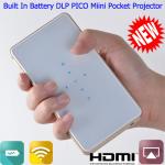 Buy cheap Built In Battery Mini Handy PICO DLP Projector With HDMI USB DLNA Wifi For PPT Display from wholesalers