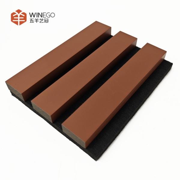 Buy cheap Sleek Acoustic Wood Slat Panels For Quiet And Elegant Interiors Pure Color from wholesalers