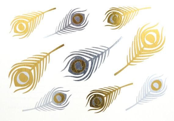 Buy cheap Gold and silver foil metallic jewelry tattoo, quick delivery, good quality from wholesalers