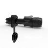 Buy cheap Male 3 Pin Waterproof Power Connector Outdoor With Black Output from wholesalers