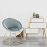 Buy cheap Antirust Gold Leg Leather Dining Armchairs Nordic Design Dining Chairs 150kg Capacity from wholesalers