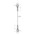 Double Long Brass Eyelets Stainless Steel Wire Rope For Stage Light Downlight