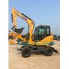 Buy cheap All Wheel Drive 4 Wheeled Mini Excavator , 6 Ton Excavator For Earth Moving XE60WA from wholesalers
