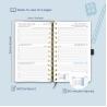 Buy cheap Academic Planner 2023 Bordeaux Hardcover Spiral Mini Size 4.13'' x 6.75'' from wholesalers