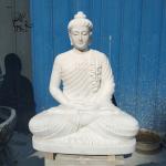 Sitting Buddha Marble Sculpture Natural Stone Granite Buddha Statues Life Size