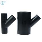 Buttfusion Connection HDPE Drainage Fittings Siphon Y Tee 45 Degree Tee PN6
