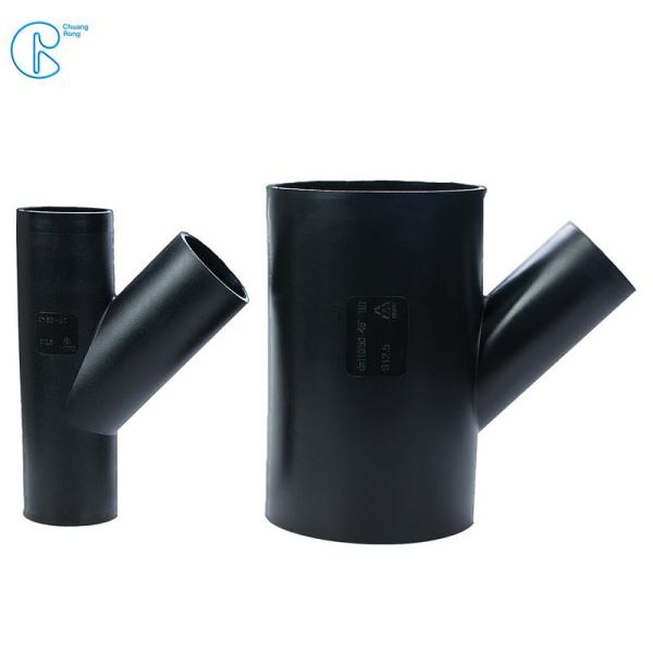 Buy cheap Buttfusion Connection HDPE Drainage Fittings Siphon Y Tee 45 Degree Tee PN6 PE100 from wholesalers