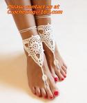 Crochet Barefoot Sandals, Nude shoes, Foot Jewelry, Beach Wedding, Sexy Anklet ,