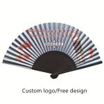Customized Logo Chinese Silk Sweet Hand Fans for Wedding Decoration in Gift Box
