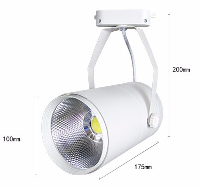 COB Chip Angle Adjustable Track Lighting 15w Led Focus Lamp For Supermarket