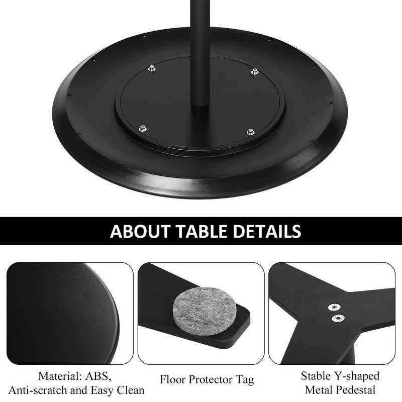 Tomile Black Round Bistro Table