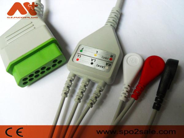 Buy cheap 3 Lead ECG Cable Nihon Kohden Direct Connect from wholesalers