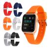 Buy cheap 6 Colors Shiny Buckle Mens Rubber Watch Bands 18 20 22mm from wholesalers