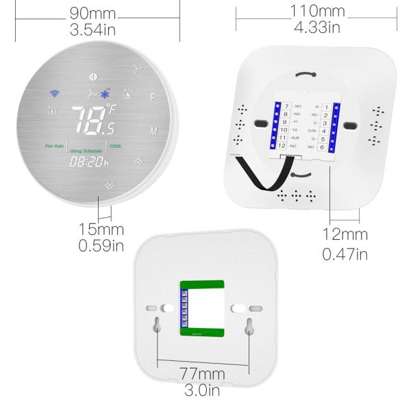 Multi Zone Smart Wireless Thermostat 24 Volts Wifi Thermostat Radiator Air Conditioner