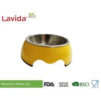 Buy cheap Yellow Heat Resistance Melamine Pet Bowl Unbreakable Tasteless Free Of Heavy product