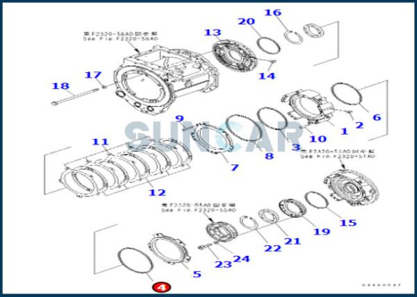 Buy cheap 562-15-19220 5621519220 Seal Ring For Transmission KOMATSU WA500-7 D85EX-15EO from wholesalers