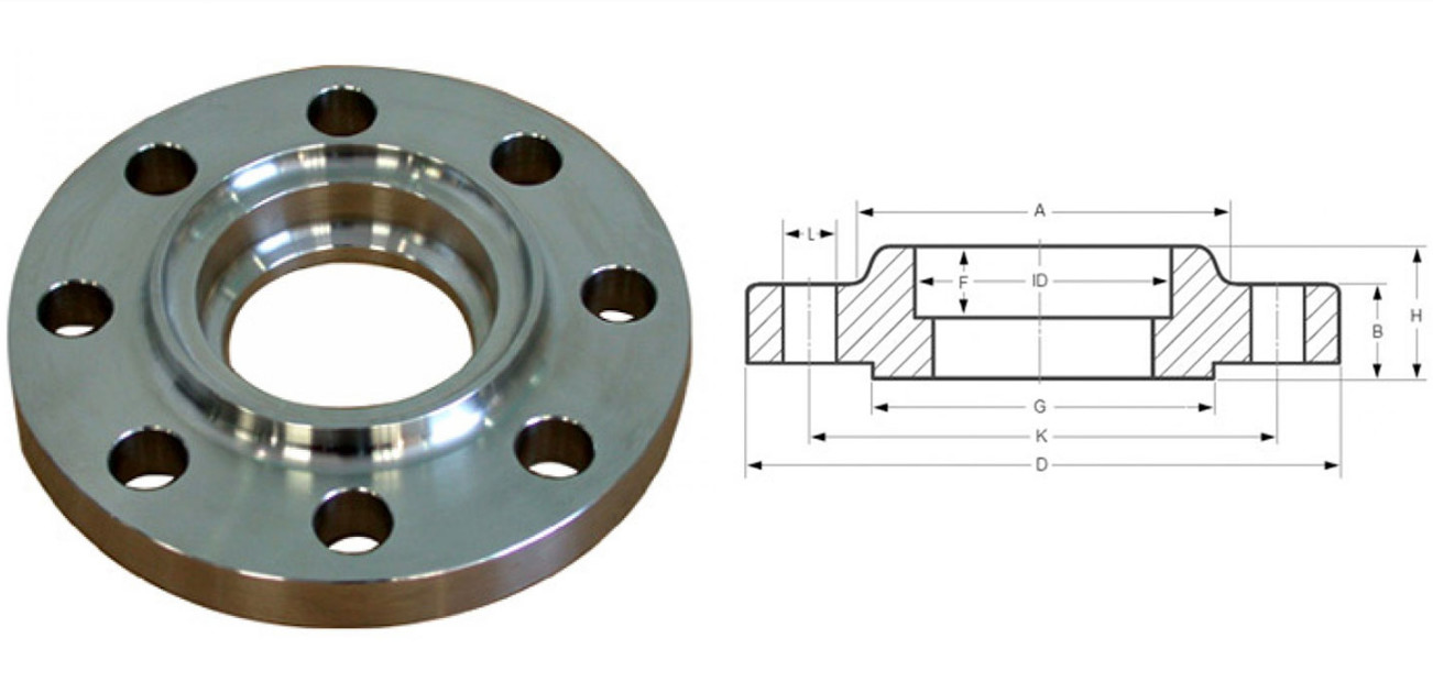 ASME B16.5 Lap Joint Forged Steel Flanges DIN 2642 DIN 2656 300LBS Pressure Metal Material