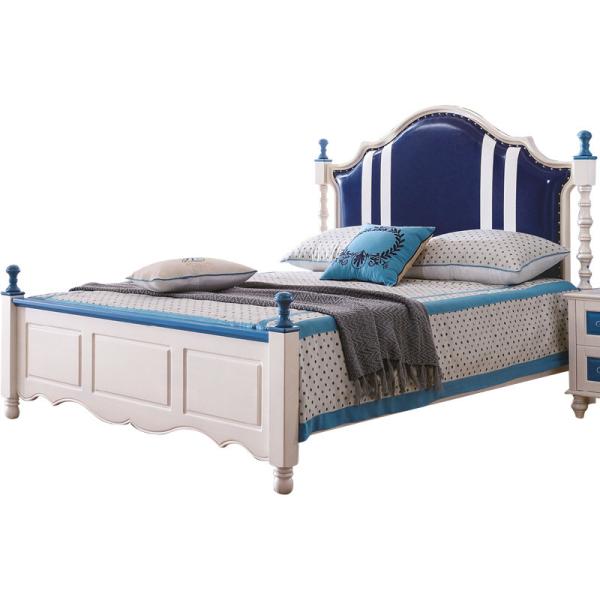 Buy cheap Mediterranean Solid bed soft bed solid wood children bed from wholesalers