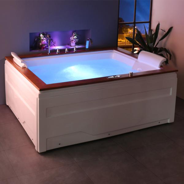 Buy cheap 5' Side Skirt Massage Bathtub Waterfall Jacuzzi Tub For Bathroom 2 Person from wholesalers