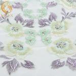 Buy cheap Beautiful Green 3D Embroidery Lace Fabric 20% Polyester For Evening Dresses from wholesalers