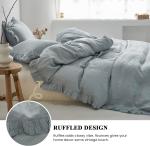 100TC Washed French Linen Duvet Cover Set Sustainable Anti Bacteria