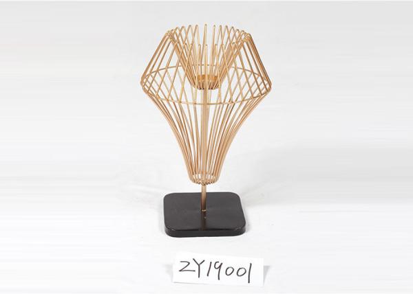 Buy cheap Table Lamp Shape Iron Silver Gold Pillar Candle Holder from wholesalers