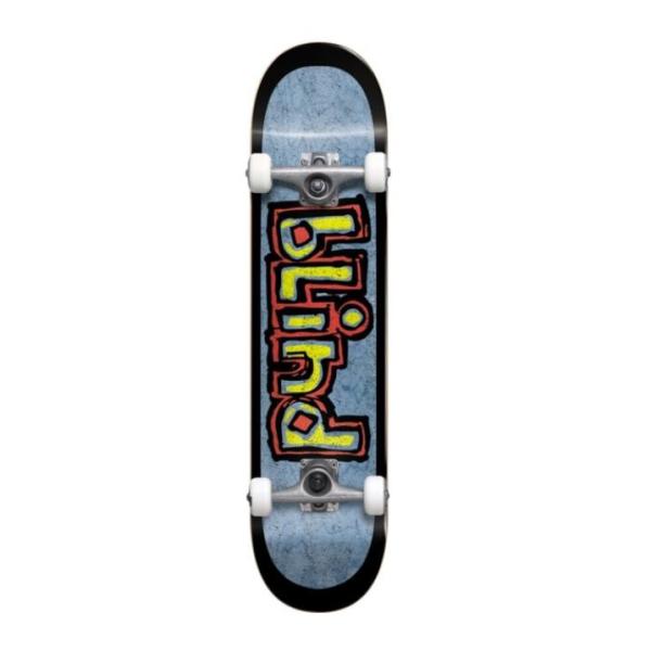 Buy cheap Blind Skateboards OG Box Out Black / Blue Mid Complete Skateboards First Push from wholesalers