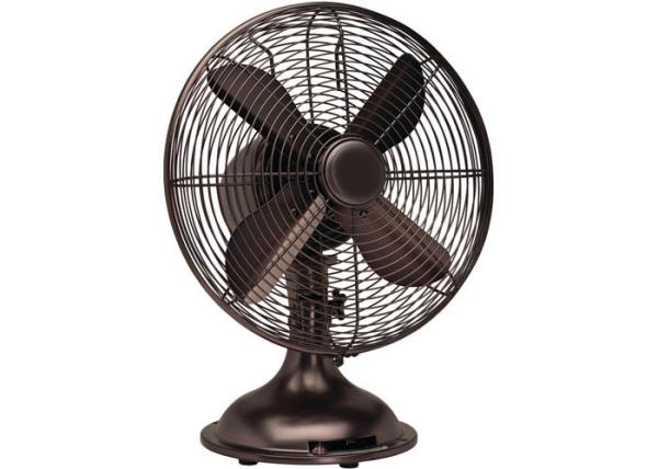 Buy cheap Portable Metal Table Fan For Living Room Oil Rubbed Bronze Finish 4 Blades from wholesalers