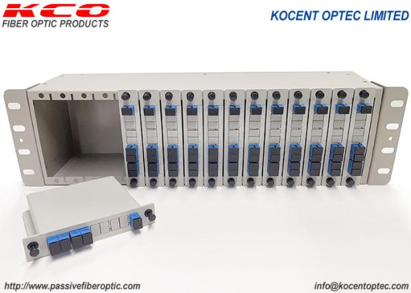 Buy cheap 3U 19inch ODF Optical Fiber 1x4 PLC Fiber Splitter Chassic Rack Mount Patch Panel 14 16 Slot from wholesalers