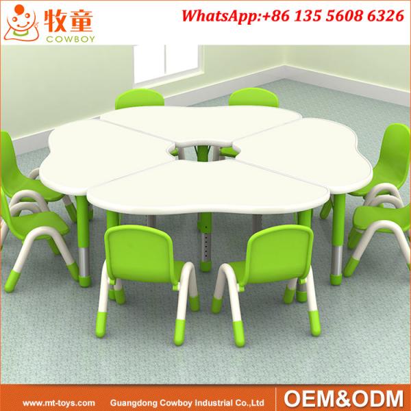 Buy cheap MDF Material Flower Shape Kindergarten Preschool Furniture Children Tables for Pre school from wholesalers
