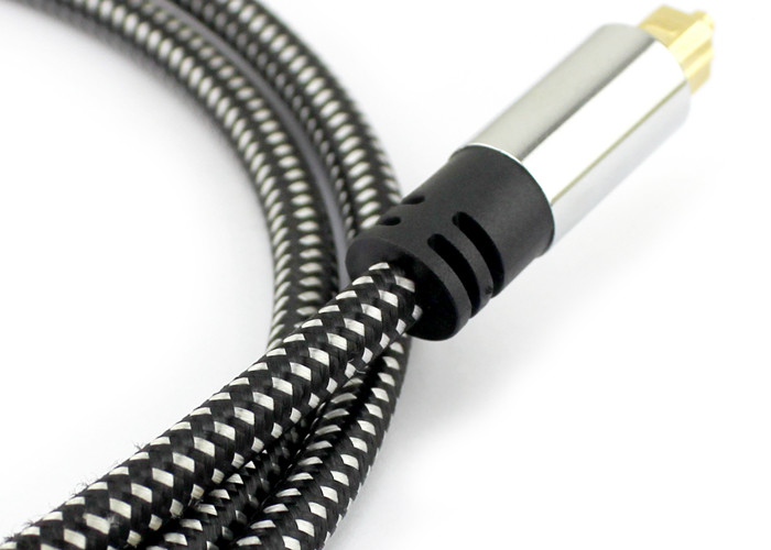 Digital Optical Audio Toslink Braid Cable OD5.0 Plated Silver Aluminum Shell For Amplifier Soundbar 1.5M 3M 5M