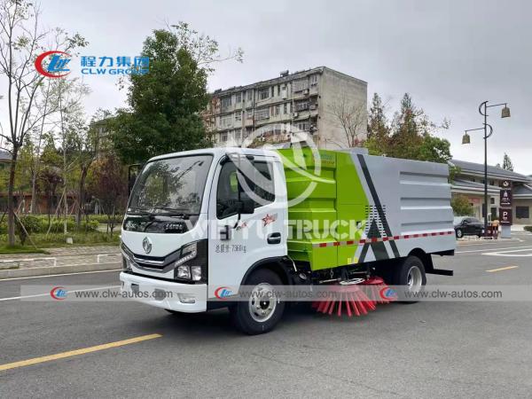 Buy cheap Dongfeng Stainless Steel Four Brushes Street Sweeper Truck 6cbm For Cleaning Dirt from wholesalers