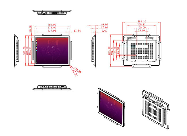 17-Inch Linux Touch Vision Platform for Manufacturing Equipment, Digital Directories, Public Information Hubs, and Energy Dashboards
