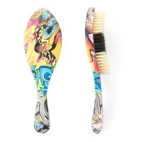 Buy cheap 100% Soft Medium Hard Boar Bristle Wooden Hair Brush Red-Black-Blue Armygreen product