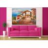 Buy cheap Mediterranean Sea Oil Painting Impression Coastline Landscape Painting for Decor from wholesalers