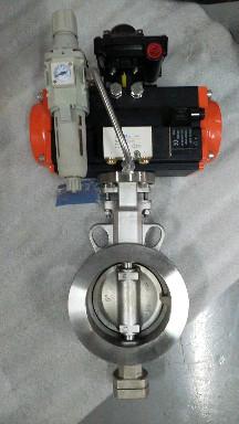 Buy cheap Pneumatic triple eccentric butterfly valve Pneumatic actuator control butterfly valves from wholesalers