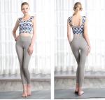 220g Womens Yoga Tank Top Flatlock Stitching Exercise Bra For Ladies