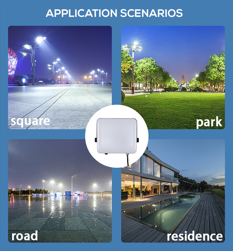 IP65 220v Good Quality Aluminium Housing Outdoor Emergency Floodlight Pir Sensor 50w 100w 150w 200w 300w LED Light
