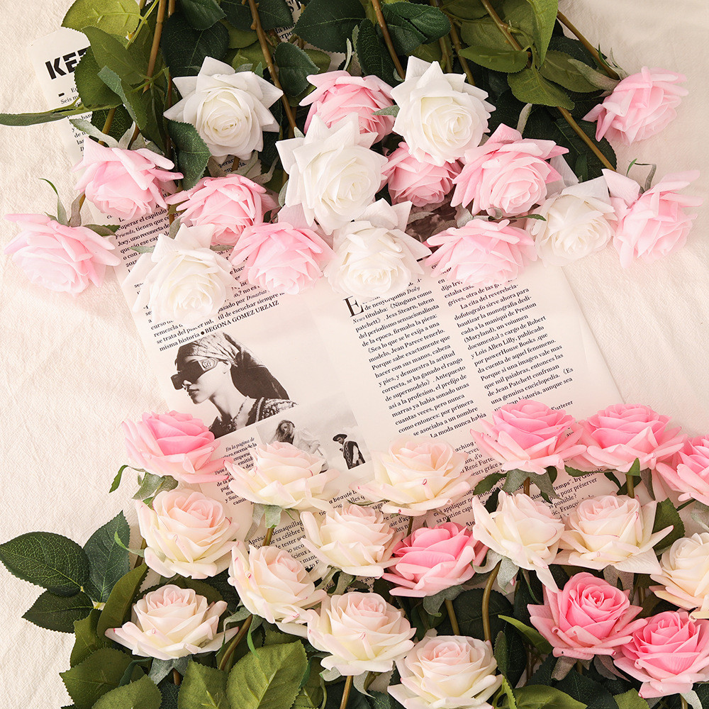 Simulated Flower Texture Moisturizing Rose Wedding Decoration Home Living Room Decoration Silk Flower Fake Flower Rose