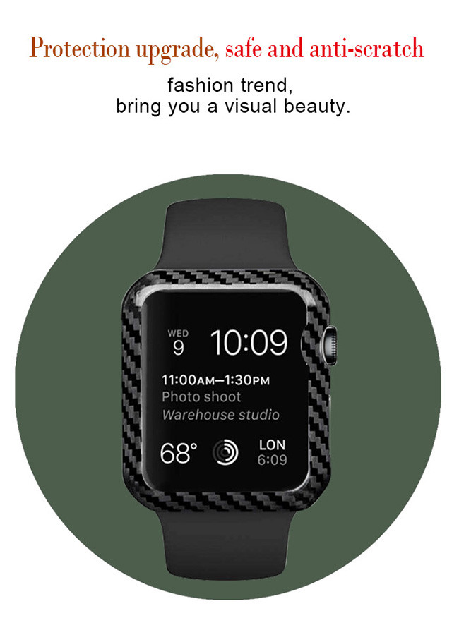 Glossy Shockproof Aramid Fiber Watch Case For Apple Watch Series 4 5