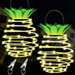 Garden Waterproof Solar Powered Pineapple Lights 12000lm FCC Certification