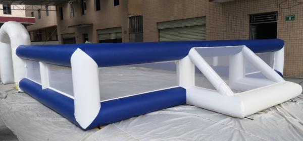 CE 14 x 7 m Inflatable Football Field Interactive Sports Games For Soccer